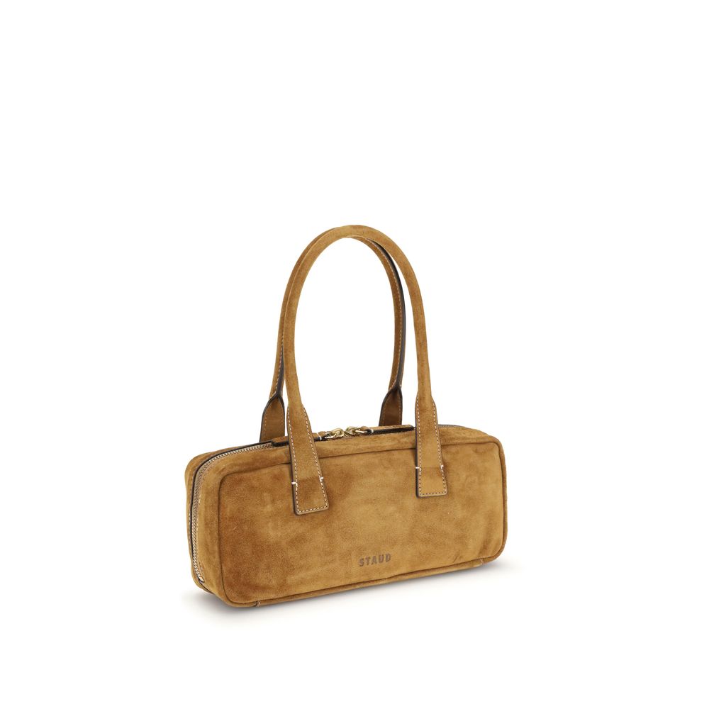 Staud Beigefarbene Kalbshaut Bos Taurus Schultertasche